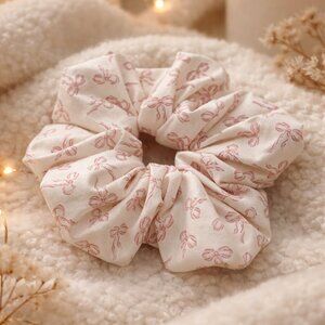 Blush Bow Cotton XXL Scrunchie